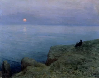 Aleksandr Pusjkin (1799-1837) vid havsstranden, 1896