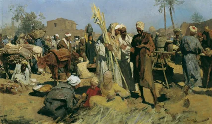 Sockerrörsmarknaden, ca 1881 (olja på duk)