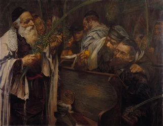 Sukkot i synagogan (olja på duk)