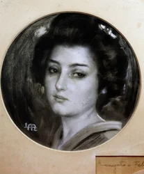 Madama Butterfly, skiss av Leopoldo Metlicovitz (1868-1944) till operan med samma namn av Giacomo Puccini