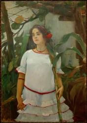 Retrato de muchacha con caña (tjej med käpp)
