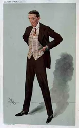 "Gerald", en "spion"-tecknad serie av Gerald du Maurier (1873-1934) från Vanity Fair, 25 december 1907 (lito i färg)