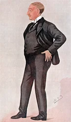 Cecil Rhodes, brittiskfödd sydafrikan, finansman, statsman och imperiumbyggare, 1891