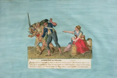 The Heroine of Milhier (gouache på kort)