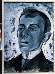 ""Porträtt av poeten Ossip Mandelstam (1891-1938)"" Målning av Lev Alexandrovich Bruni (1894-1948) Privat samling
