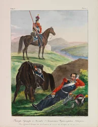 Officer i uniform från Svartahavskosackernas skvadron i den ryska kejserliga armén, 1837-1839
