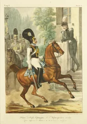 Stab och högre officerare vid livgardets kuirassierregemente, ca. 1830
