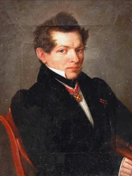 Porträtt av matematikern Nikolai Lobatsjovskij 1792-1856, 1839