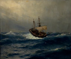 Storm på havet, 1887