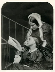 Christina Rossetti och hennes mor Frances Rossetti, 1863, 1948.