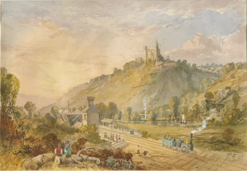 Alton - Från järnvägsstationen: akvarellmålning och [c 1830-1840]