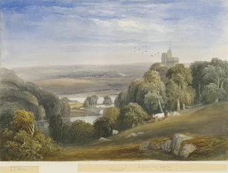 Greenway Bank - Lake: akvarellmålning och [c 1830-1840]