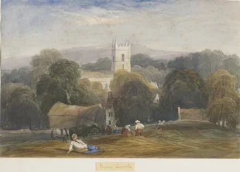 Sheen Church: akvarellmålning och [c 1830-1840]