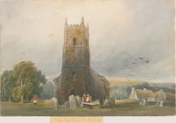 Warslow Church: akvarellmålning och [c 1830-1840]