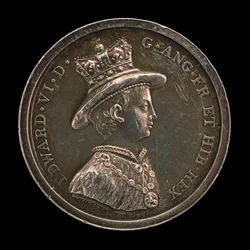 Edward VI, 1537-1553, kung av England 1547 Medalj för School of Christ
