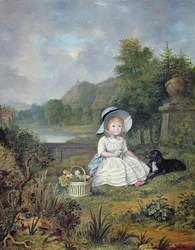 Porträtt av Miss Elizabeth Heathcote (olja på duk)