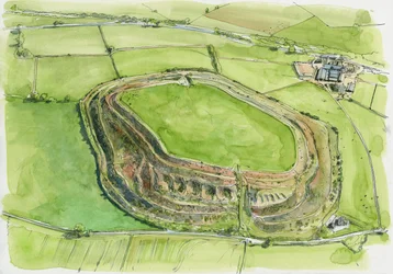 Old Oswestry (akvarell på papper)