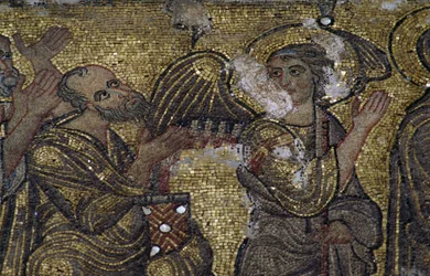 Ängel, detalj av mosaikerna i Födelsebasilikan (Unescos världsarvslista, 2012), Betlehem, Palestina