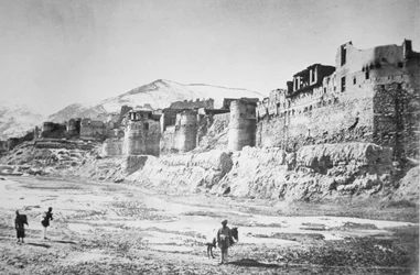 Bala Hissar i Kabul under det andra afghanska kriget 1878-80 (litho)
