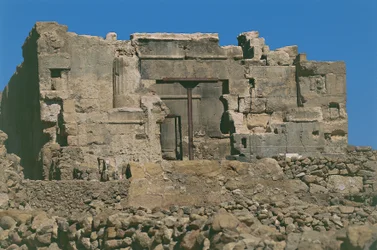 Egypten. Forntida Aghurmi vid Siwa (Siwah) Oasis. Oraklets tempel eller Amons tempel. 26:e dynastin, 664-525 f.Kr
