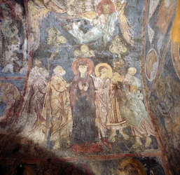 Fresker i kyrkan i Alikampos, Kreta, Grekland (foto)