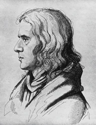 Porträtt av Adelbert von Chamisso (1781-1838), tysk poet, författare och botaniker
