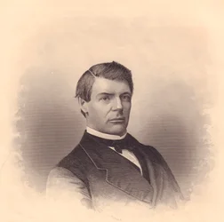 Porträtt av den amerikanske metodistbiskopen John Morgan Walden (1831-1914), gravyr av FE Jones, cirka 1870