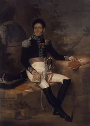 Porträtt av Antonio Bonfanti (1768-1851), italiensk general, målning av Zeni, olja på duk, 575x42 cm