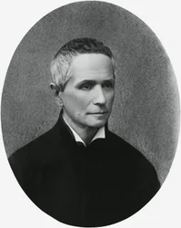 Porträtt av Giulio Isdegerde Cecchi, känd som fader Filippo Cecchi (1822-1887), italiensk fysiker, meteorolog och uppfinnare, gravyr