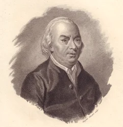 Porträtt av den italienske poeten Gian Carlo Passeroni (1713-1803), kopparstick av Eugenio Silvestri