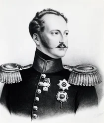 Porträtt av Nicholas I Romanov (1796-1855), tsar av Ryssland från 1825 till 1855, gravyr