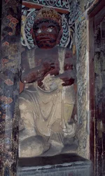 Skulptur från Yungang-klostret, nära Datong. Kina.