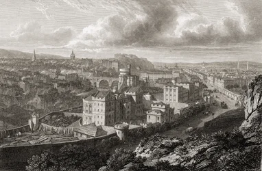 Utsikt från Calton Hill, Edinburgh, från 