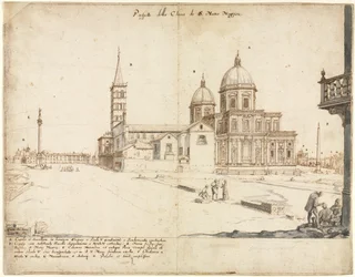 Arton utsikter över Rom: Basilikan Santa Maria Maggiore, 1664.