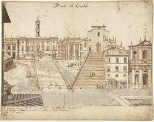 Arton utsikter över Rom: Campidoglio, 1665.