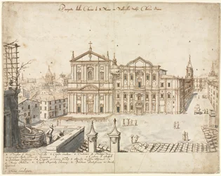 Arton utsikter över Rom: Kyrkan Santa Maria i Vallicella, 1665.