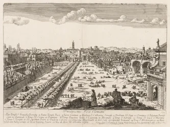 Forum Romanum från Prospekt, 1666