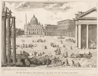 St Peterskyrkan från prospektet i Lourum i Rom, 1666.