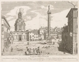 Trajanus kolumn från "View of the Places of the City of Rome Insign[ium]