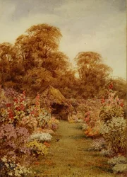 Gammalt halmtak sommarhus