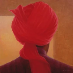 Röd turban på bärnsten, Deoghar