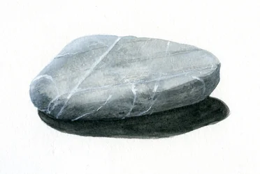 Sten (akryl på papper)