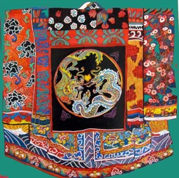 Kinesisk jacka a la Linda, 2015 (blandat, akryl, bläck, olja)