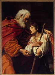 Den förlorade sonens återkomst. Målning av Leonello Spada (1576-1622)