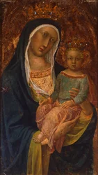 Madonna med barn av Lippo Vanni (aktiv från 1344 till 1375), Parish Church of Radicondoli, Siena