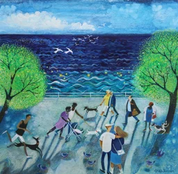 By The Sea, 2021, (akryl på papper)