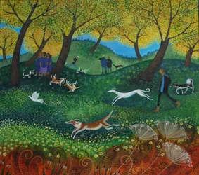 Doggie Pals, 2012, (akrylbläck på papper)