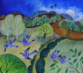 Flight, 2009, (akryl på papper)