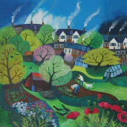 Veggie Patch, 2015, (akrylbläck på papper)