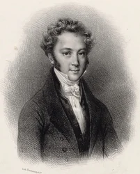 Porträtt av pianisten och kompositören Ignaz Moscheles 1794-1870, ca. 1830.